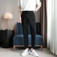 thumbnail image 3 of Pantalones elásticos de trabajo para hombre, pantalones de traje de oficina rectos elásticos para hombre, ropa de diseñador, elegante, nueva moda, ropa china para hombre, lujo, 3 of 4