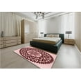 thumbnail image 5 of Ahgly Company Machine Washable Indoor Round Transitional Saffron Red Area Rugs, 7' Round, 5 of 7