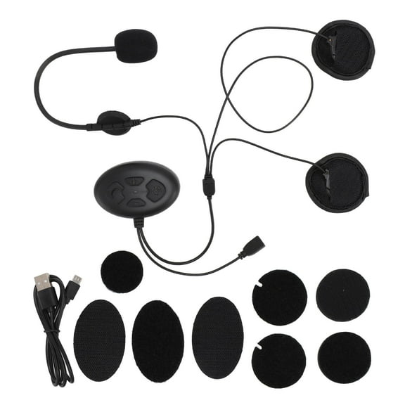 Motorcycle Bluetooth Headset HiFi Stereo Sound Support GPS Navigation Hands Free Music Call Waterproof Big Button Bluetooth 5.0 Helmet Headset