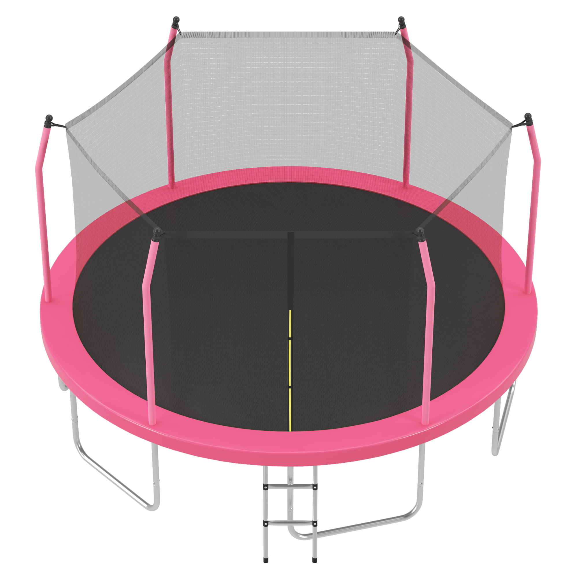 EUROCO 16FT Trampoline with Enclosure Net for Kids and Adults, 1500LBS Backyard Outdoor Large Tranpoline
