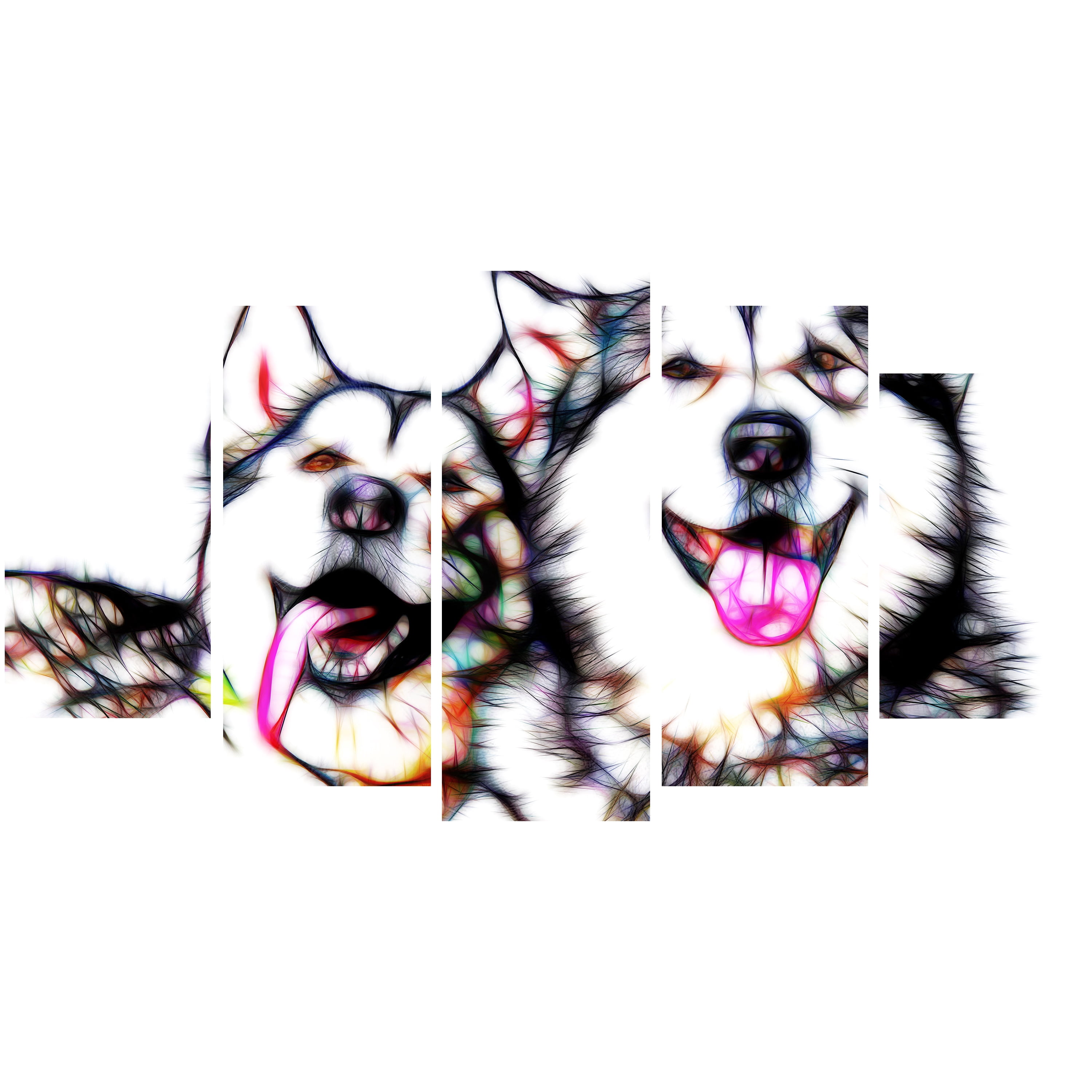Design Art Husky Buddies Graphic Art on Wrapped Canvas