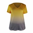 thumbnail image 4 of Vedolay Shirts for Women Lace Trim Blouse Tops Popular Short Sleeve Shirt,Yellow 3XL, 4 of 5