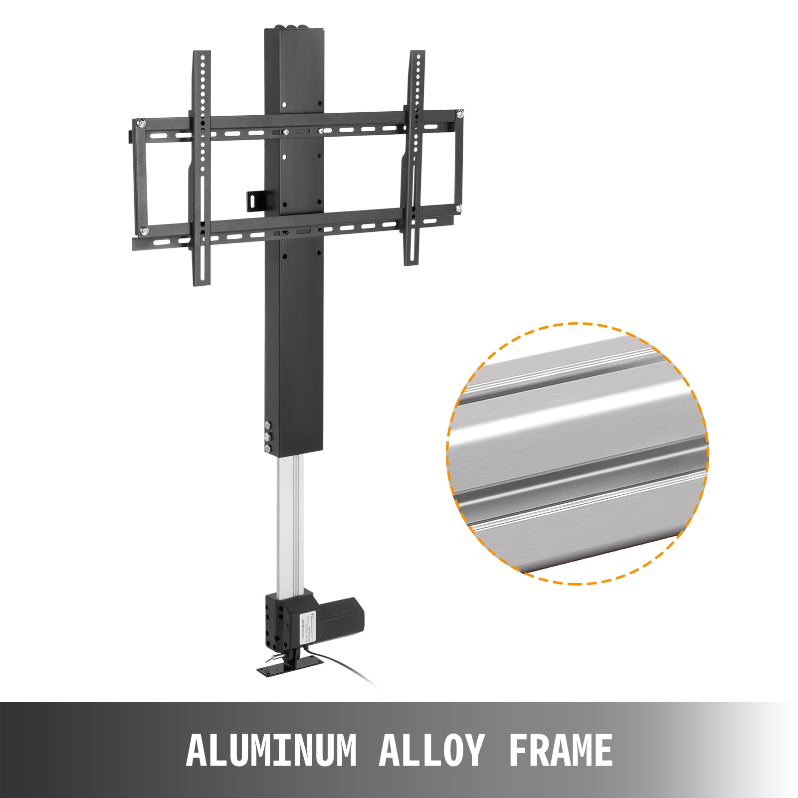VEVORbrand Motorized TV Lift Mount 38-65" Height Adjustable, 28" Stroke Length, Fit for Max.50" TV Lift with Long-Distance Regulator, Load Capacity 132 lbs