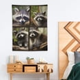 thumbnail image 2 of JEUXUS Flannel Blanket 3D Raccoon Blanket Soft Cozy Plush Bed Sofa Throw Blanket 30\x40\, 2 of 7