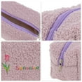 thumbnail image 3 of Unique Bargains 1 Pc Tulip Style Drawstring Makeup Bag for Vacation Purple Plush, 3 of 6