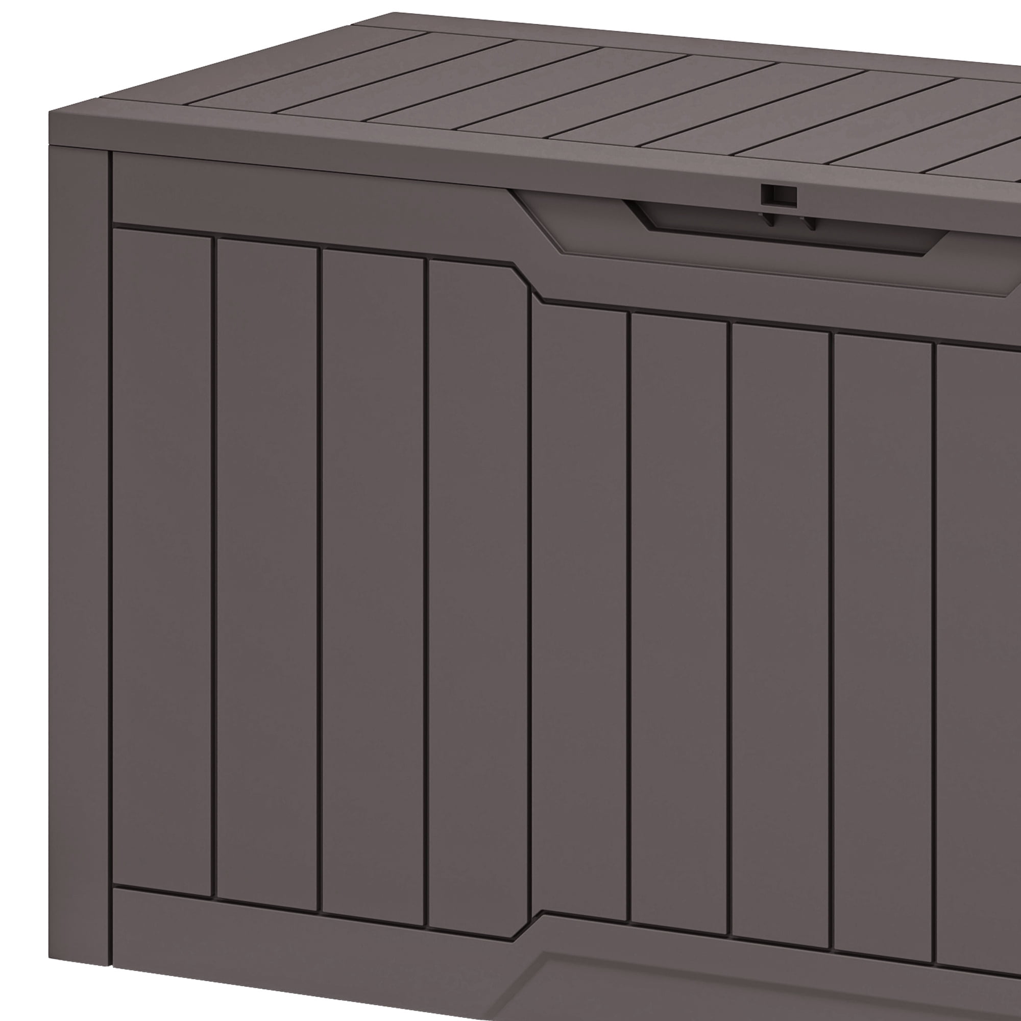 Uforic 80 Gallon Outdoor Resin Deck Box, Weather Resistant & Lockable Storage Container for Indoor Outdoor Patio, Garden, and Home Essentials,Dark Brown
