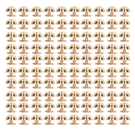

Mushroom Rivets Round Head 100 Sets Round Head Rivets 10mm Diameter For Bags For Shoes Gold