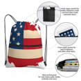 thumbnail image 3 of Pofeuu American Flag Map Print Drawstring Backpack Water Resistant String Bag Sports Sackpack Gym Sack with Side Pocket for Men Women, 3 of 6