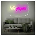 thumbnail image 3 of Letrero De Neón Hello Gorgeous Con Luz Regulable Por USB Para Bodas, Dormitorios Salas De Estar Clubes Bares Fiestas Decoración De Pared 40.6cmx14.7cm, 3 of 7