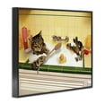thumbnail image 4 of Stupell Industries Cat Bathing in Tub Typography Painting Black Framed Art Print Wall Art, 14 x 11, 4 of 10