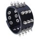 thumbnail image 1 of 2 pulseras de cuero punk, pulsera de PU estilo steampunk retro con tachuelas de metal, 1 of 5