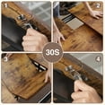 thumbnail image 5 of Dining Table Set for 4-6 People, Adjustable Kitchen Table Length with 6 Chairs, Retro, 5 of 6