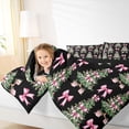 thumbnail image 4 of Manfei Christmas Tree 3 Pieces Queen Comforter Set for Female Men Adults,Xmas Festival Ultra Soft Bedding Sets,Kawaii Pink Bowknot Bedding Comforter Set Breathable,Breathable Home Decor,Reversible, 4 of 8