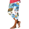 thumbnail image 1 of Pantalones de Yoga de Verano para Mujeres Ligeros de Alta Cintura de Impresión Capris, Pantalones de Gimnasio Y Entrenamiento de Ajuste Delgado con Cintura Elástica para Yoga, Correr, 1 of 6