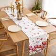 thumbnail image 3 of Valentine's Day Table Runner - 108 Inch Long, Kitchen Dining Table Runner Dresser Scarves, Watercolor Love Flowers Leaves Plants Spring Farmhouse Decor for Coffee Tables Wedding Party Banquet, 3 of 8