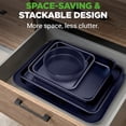 thumbnail image 3 of 6-Piece Nonstick Baking Pans - Carbon Steel Non toxic Bakeware set with Cookie Sheets, Muffin, Loaf, Round & Square Pan - Restaurant Quality Baking Tray, Easy Clean, Dishwasher & Oven Safe, 3 of 4