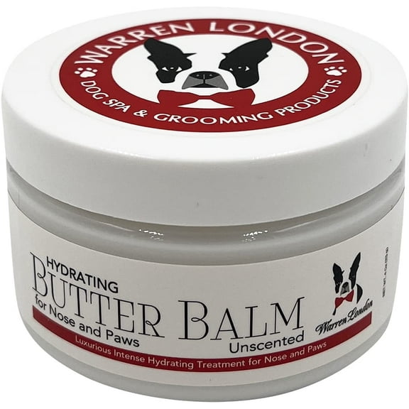 Warren London Hydrating Butter Balm - Unscented Dog Nose and Paw Balm, 4 oz