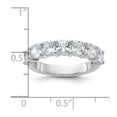 thumbnail image 2 of 4.5mm 925 Sterling Silver Rhodium Plated Cushion-cut Cubic Zirconia 7 Stone Ring Size 7 Ring for Women, 2 of 2