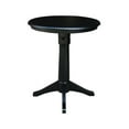 thumbnail image 3 of 30" Round Solid Wood Counter Height Pedestal Dining Table in Black by International Concepts, 3 of 6