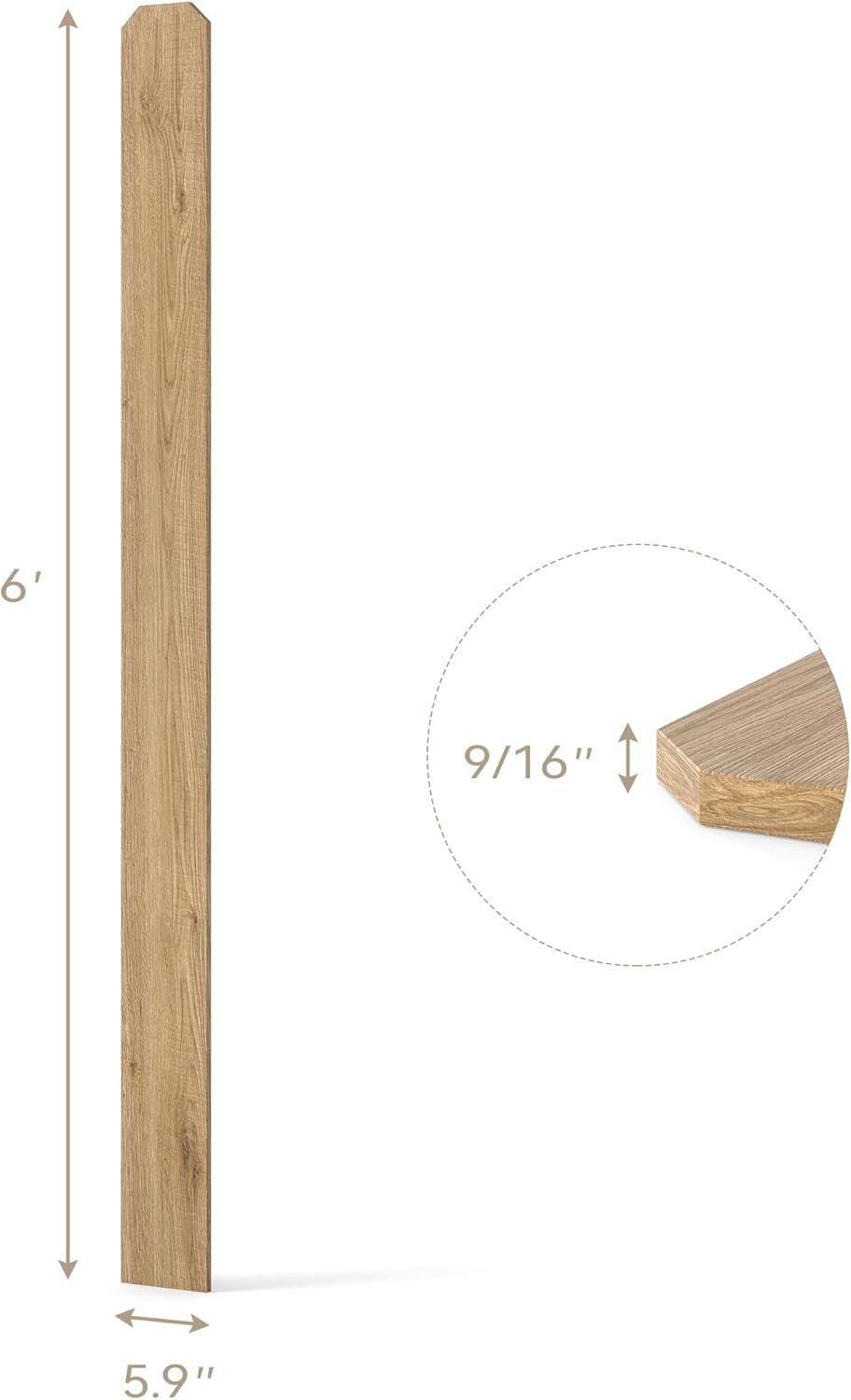 6ft Premium Wood Fence Pickets (25-Pack) – Durable, Weather-Resistant, Easy Installation for Privacy & Decorative Fencing