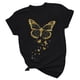 thumbnail image 4 of ICHUANYI Clearance Women's Shirt Tees Funny Cute Short Sleeve Fall T Shirt Print Shirt Gift Tops Blouse Gift For Women(Black, XL) ICHUANYI WER2023080811191, 4 of 7
