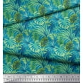 thumbnail image 3 of Soimoi Moss Georgette Fabric Tropical Leaves Fabric Prints by Yard 42 Inch Wide, 3 of 3