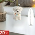 thumbnail image 2 of Dog Christmas Ornament, Cute White Dog Christmas Tree Hanging Ornaments, 2D Acrylic Adorable Puppy Pendant Hanging Decoration for Home or Car Rearview Mirror Decor, 2 of 5
