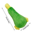 thumbnail image 3 of YaoZQ Green Puppy Teething Toy, Stuffed Animal with Sound for Dog Training & Aggressive Chewers, Durable Fabric, 9.45x5.51in, 3 of 5