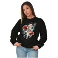 thumbnail image 3 of Betty Boop Traditional Tattoo Cutie Women Plus Size Crewneck Sweatshirt Brisco Brands 2X, 3 of 5