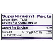 Natrol Vitamin D3 Wild Cherry - 2000 IU - 90 Mini Tablets