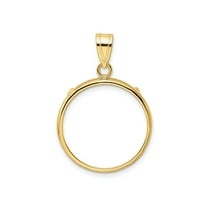 FJC Finejewelers 14 kt Yellow Gold Polished 20.2mm Prong Coin Bezel Pendant