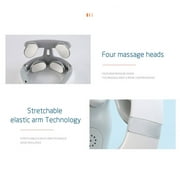 Neck Massager,Neck & Shoulder Massager,Vagus Nerve Stimulator for Neck4-Head Electric Massager,6 Modes & 14 Intensity Levels,Cordless Rechargeable Design,Shoulder Relaxation(White)
