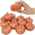 thumbnail image 1 of WHEANG 12 Pcs Artificial Pumpkins Pumpkin Fall Decor For Autumn Thanksgiving Halloween Decorations Faux Pumpkins, 1 of 5