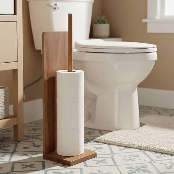 Acacia Freestanding Toilet Paper Holder