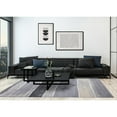 thumbnail image 2 of Novelle Home Siecle 63" x 91" Polypropylene/Cotton Stripes Rug in Gray/Cream, 2 of 16