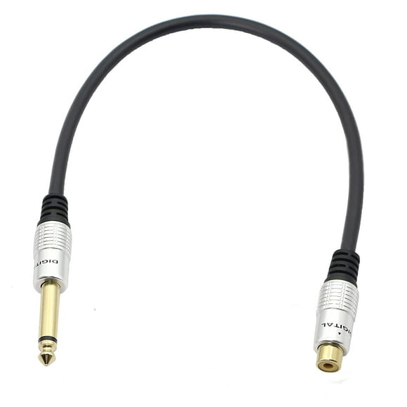 QIANRENON 6.35 mm 1/4 inch Mono Male to RCA Female Audio Cable Gold Plated Aluminum Housing for Studios,Pro Sound & DJ