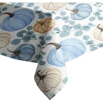 Fall Pumpkin Table Cloth, Thanksgiving Tablecloths Rectangle Table, with Buffalo Plaid Pumpkin As a Gift to Family and Your Friends. Suitable Party or Fall Pinnic Table Cover Decor 60x120 inch.