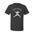 thumbnail image 2 of Wild Bobby, Jesus Saves Baseball Pitcher Reliever, Inspirational/Christian, Men's Graphic Tees, Charcoal, Large, 2 of 3