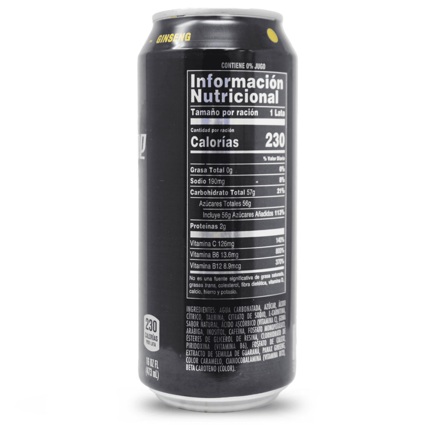 Adrenaline Rush Energy Drink, Guarana Flavor, 16 fl. oz., Can, 1 Count