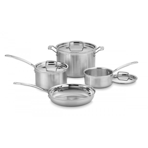 Cuisinart Multiclad Pro Triple Ply Stainless 7 Piece Cookware Set