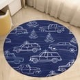 thumbnail image 5 of Christmas Train Cedar Tree Round Rugs -Washable Non-Slip Small Round Area Rug Throw Soft Circle Rugs for Bedroom, Modern Print Indoor Carpet for Entryway Sofa Living Room, 5 of 7