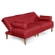 thumbnail image 4 of Sofá Cama De Lino Rojo Modelo Queen Makora Con Portavasos, 4 of 8
