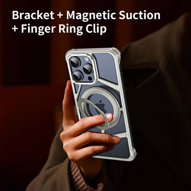 Magnetic Privacy Screen Case For IPhone 12-16 Series – Metal Bumper With MagSafe