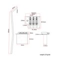 thumbnail image 3 of 1 paquete de sillines de rodillo de aleación de zinc puente trémolo bloque plata 3 cuerdas piezas de instrumentos musicales DIY shamjiam SILLA DE RODILLO DE LATÓN, 3 of 9