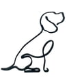thumbnail image 2 of Minimalist Dog Sculptures Bedroom Office Bookshelf Figurines Decor C, 2 of 9