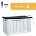 thumbnail image 2 of Dextrus 230 Gallon Outdoor Resin Deck Box, Weatherproof Storage, White, 2 of 6