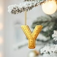 thumbnail image 6 of Gold 26 Letter Ornaments for Christmas Tree Decoration - Personalized Hanging Pendant Xmas Alphabet for DIY Craft Ornaments (A), 6 of 7