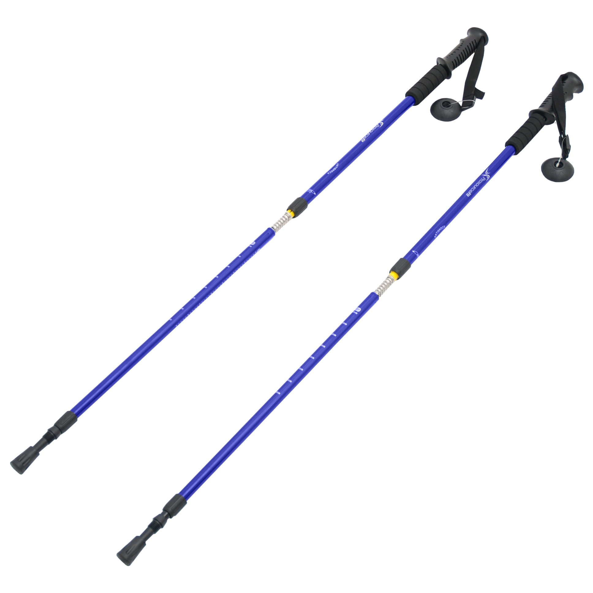 ProsourceFit Anti-Shock Trekking Poles Adjustable Set of 2 for Hiking 