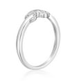 thumbnail image 2 of 1/12 Carat Natural Diamond Infinity Side Cross Purity Ring for Women in 925 Sterling Silver (H-I, I2-I3, 0.08 cttw) Engagement Wedding Promise Band Ring Size 8 by Lavari Jewelers, 2 of 5