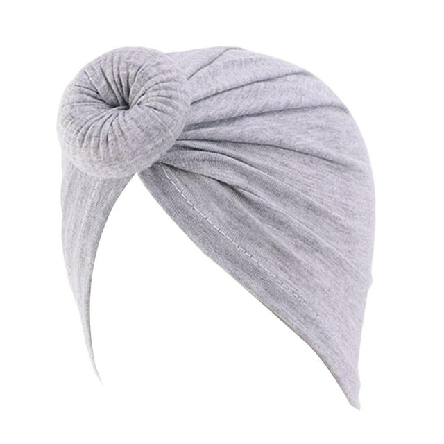 Donut Head Wrap Diadema Algodón Resistente para Niñas Niños Gris